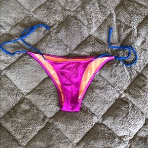 Hollister hot pink side tie bikini bottoms